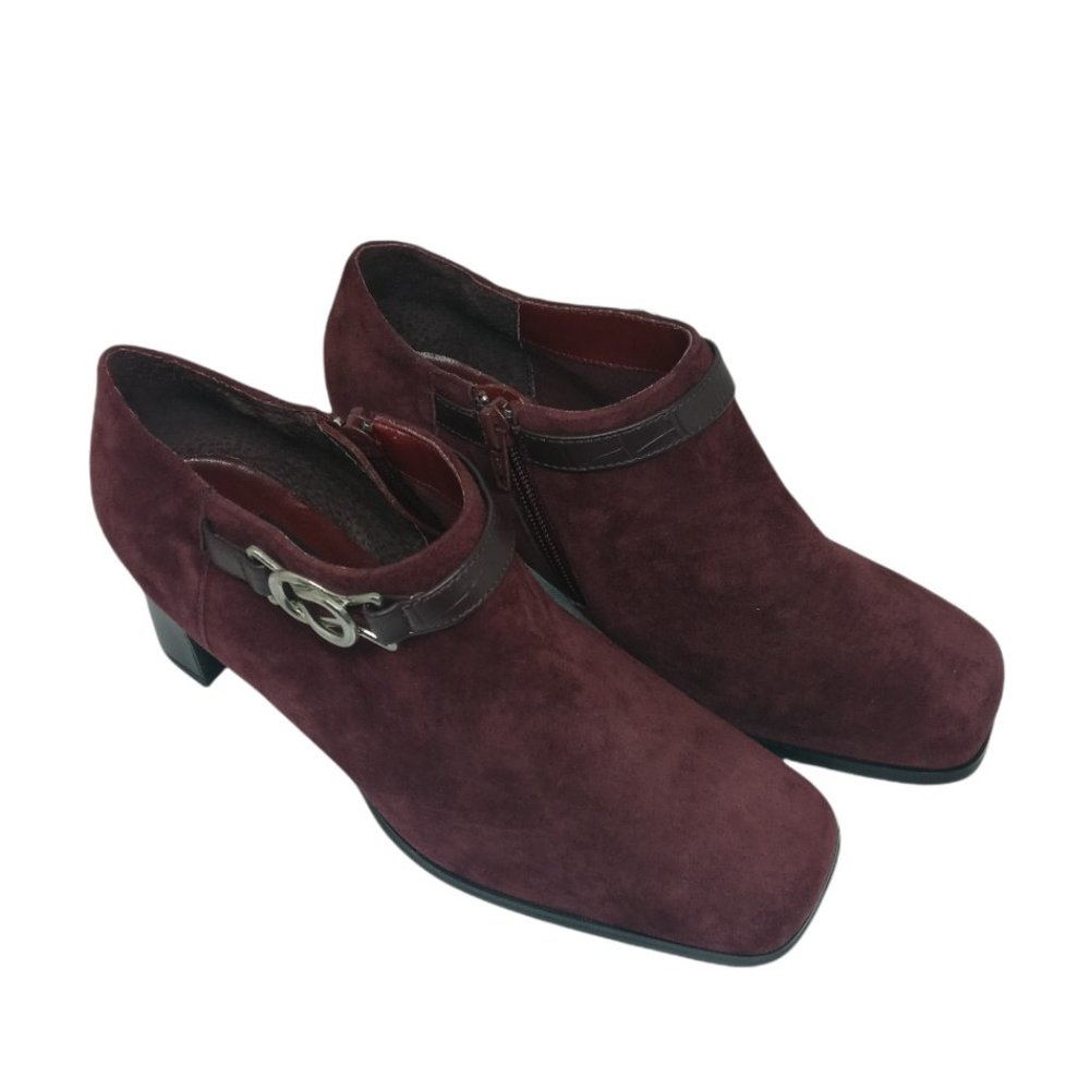 AJ Valenci Suede  Ankle Boots Size 7W